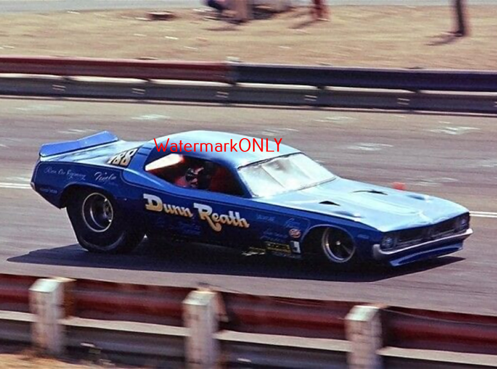 "Dunn & Reath" 1974 Plymouth Cuda "Rear Engine" NITRO Funny Car PHOTO! #(5b)