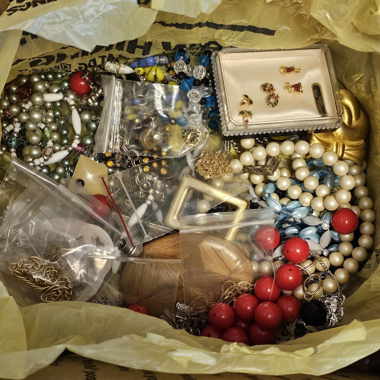 Jewelry Junk Wear Resell Craft Harvest Lot Medium Flat Rate USPS FULL