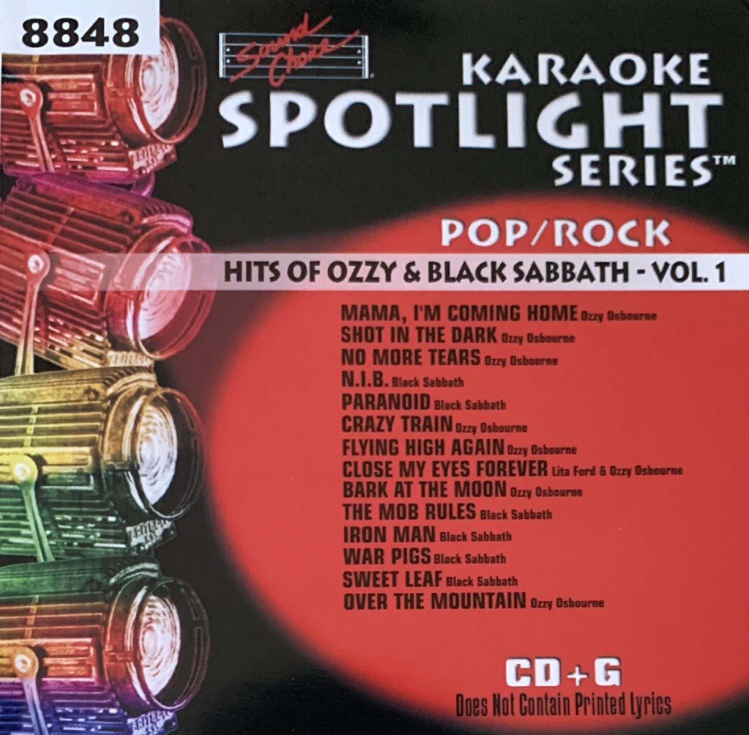 SOUND CHOICE SPOTLIGHT KARAOKE - HITS OF OZZY & BLACK SABBATH - V1 - SC8848