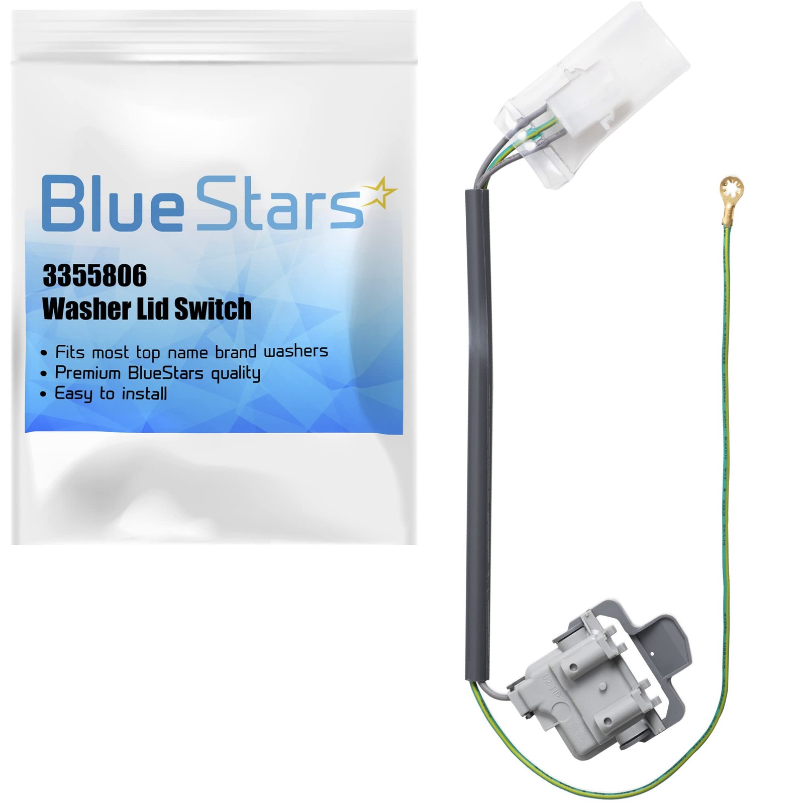 3355806 Washer Lid Switch by - Durable for Whirlpool Kenmore Roper Estate Was...