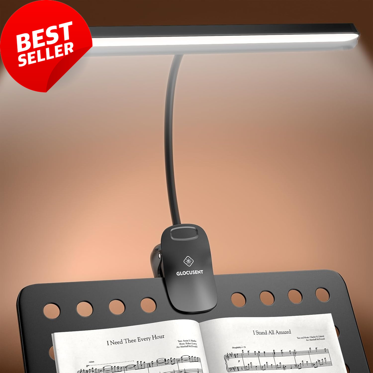 81 LED Music Stand Light Rechargeable 3 Color 5 Brightness Piano Lamp Clip