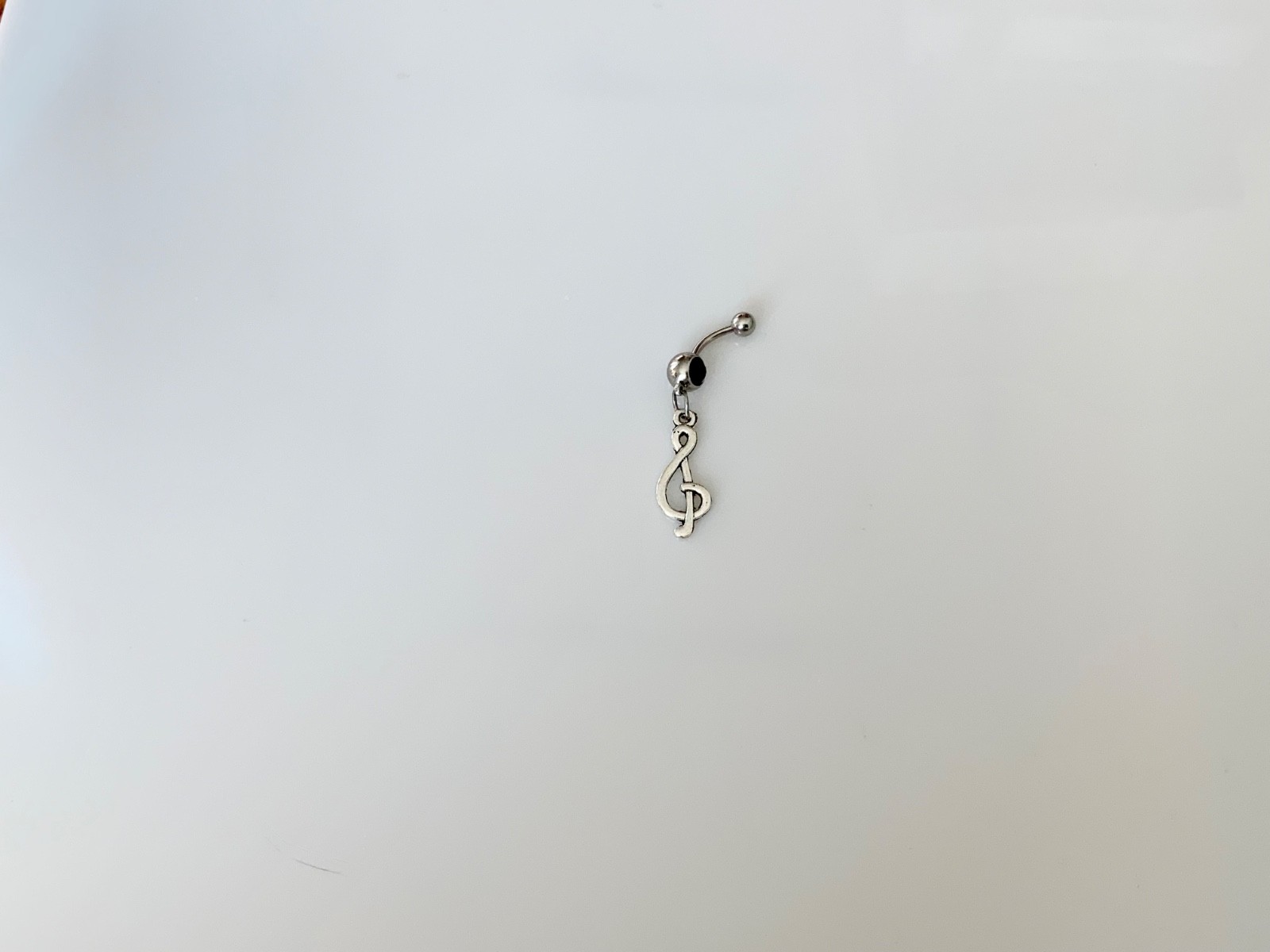 Treble Clef Music Note Charm Belly Button Navel Ring Body Jewelry Piercing Rock