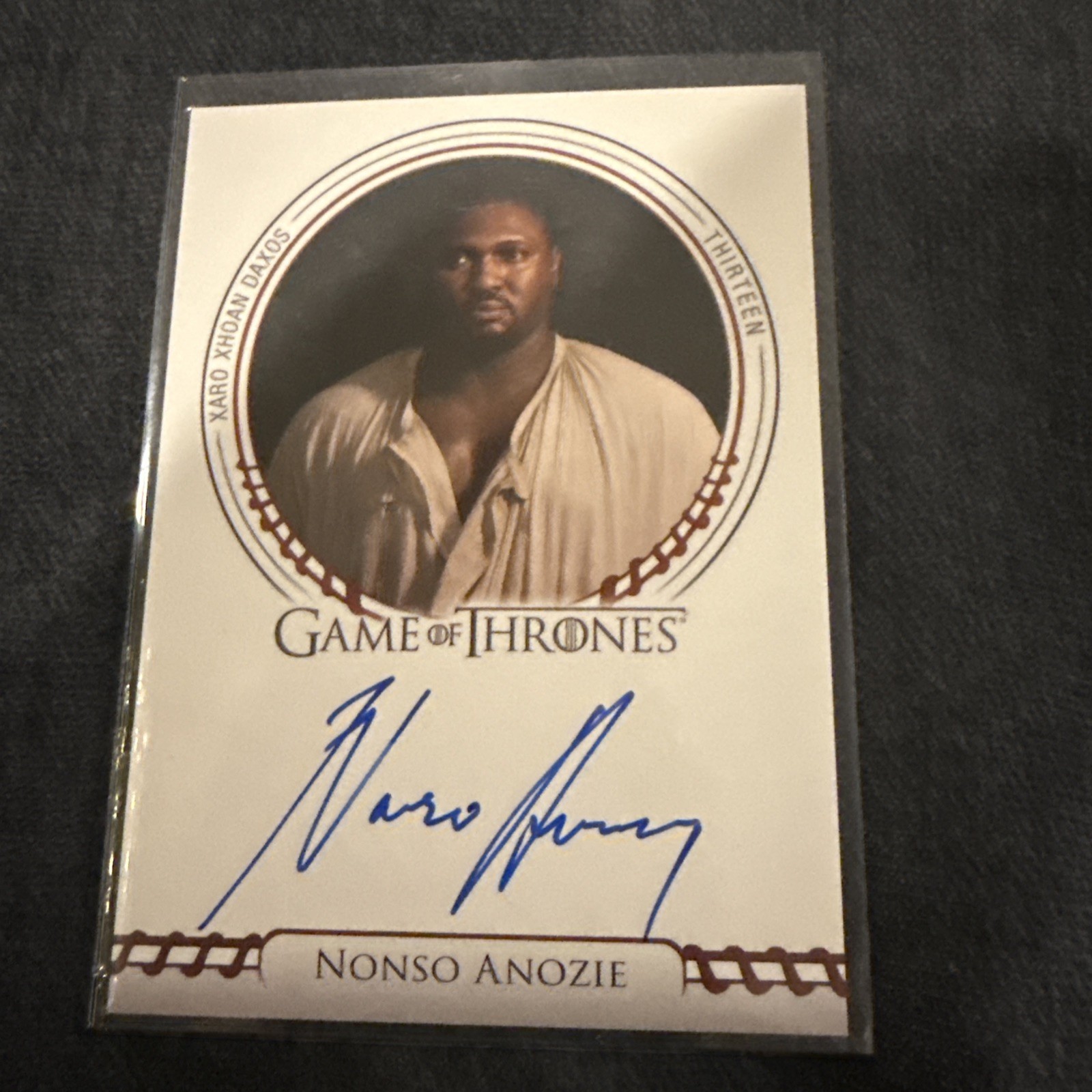 Nonso Anozie Xaro Xhoan Daxos Sigil Auto 2024 Rittenhouse GoT Legends the Realm
