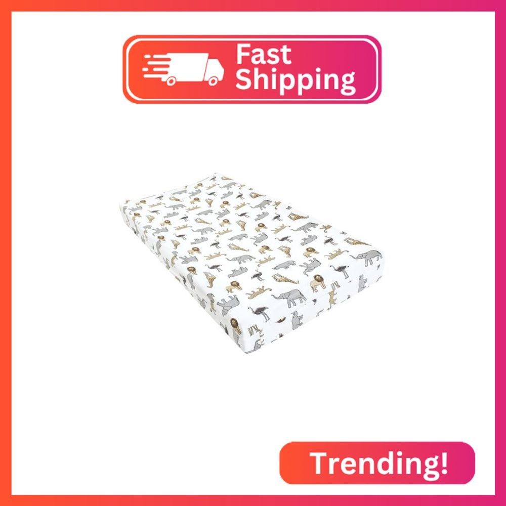 Hudson Baby Unisex Baby Changing Pad Cover, Modern Safari, One Size