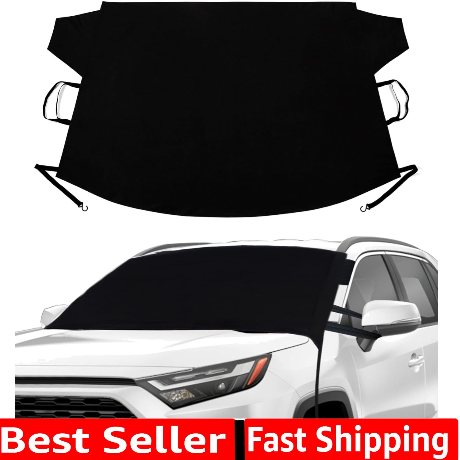 Windshield Snow Cover for Ice, Frost & Snow Removal - Waterproof 600D Oxford ...