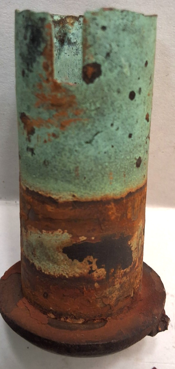 OLD ORIGINAL BRASS  LIGHTNING ROD WEATHERVANE FERRULE