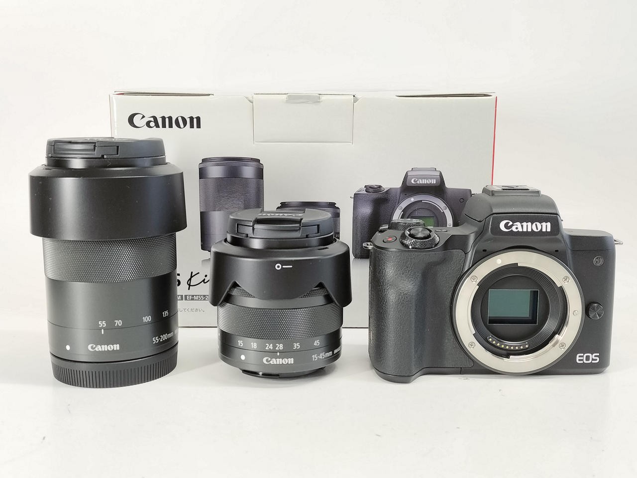 Canon EOS M2 Mirrorless Camera Double Zoom Kit 24MP 4K Wi-Fi Used From Japan
