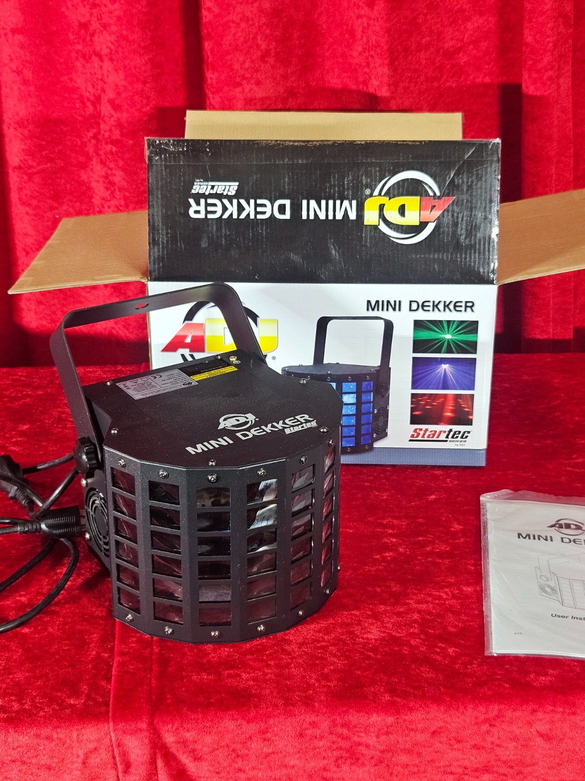 American DJ MINI DEKKER Wide Spread RGBW LED Effect Light ADJ DMX Derby/Strobe