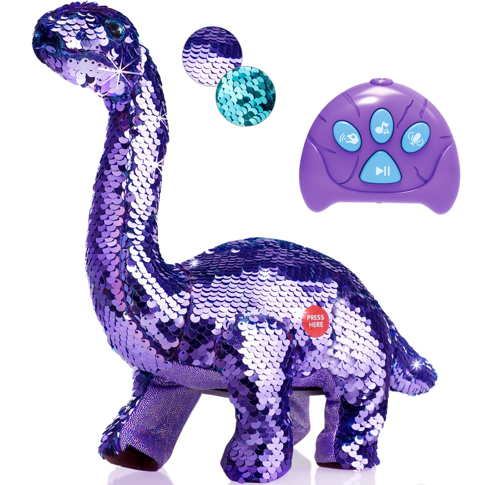 Dinosaur Toys for Girls, 2 Year Old Girl Toys, Purple Dinosaur Remote Control...