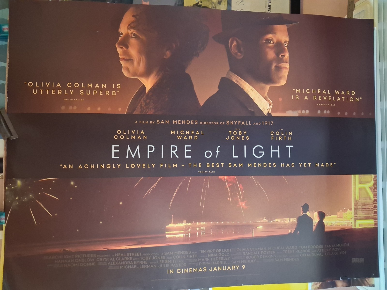 Empire Of Light - Toby Jones Olivia Colman Colin Firth - Quad Cinema Poster