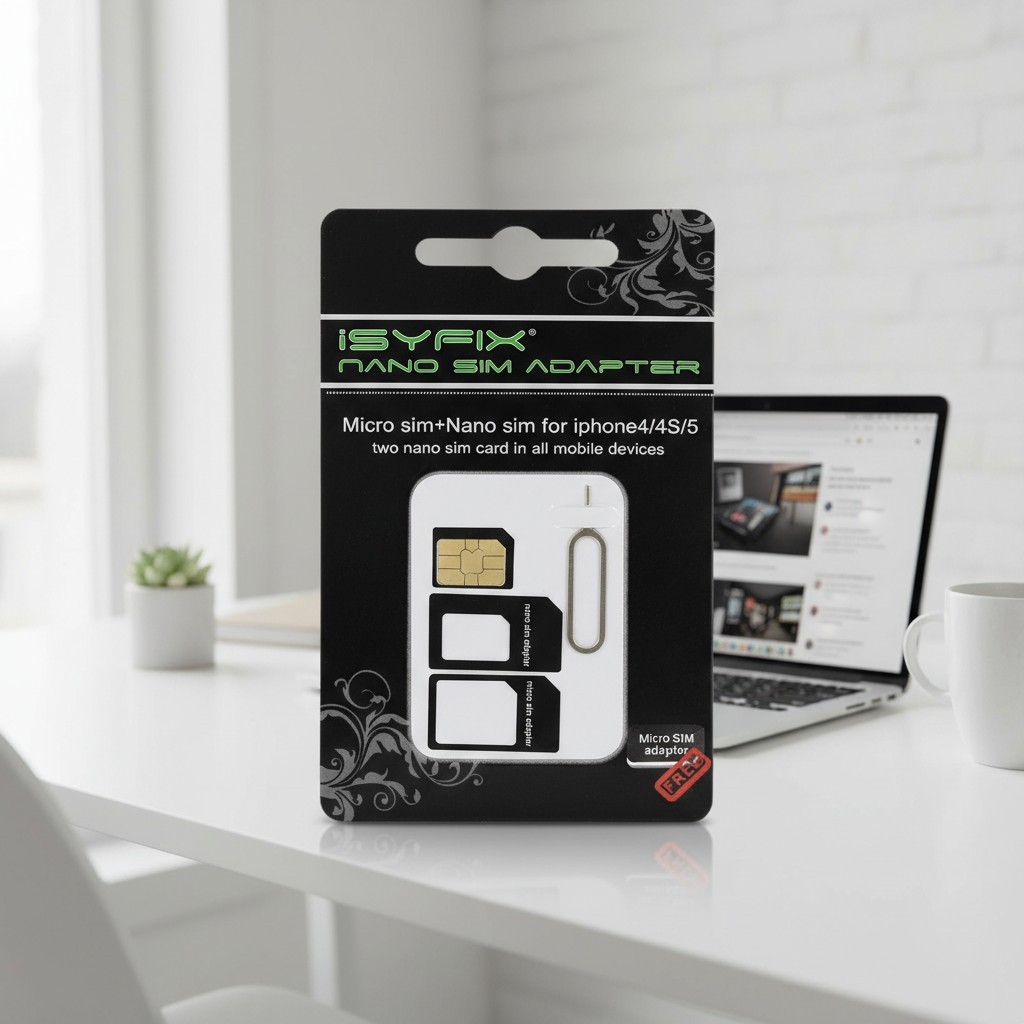 Nano Micro Standard SIM Adapter Kit: Quick Conversion with Eject Tool