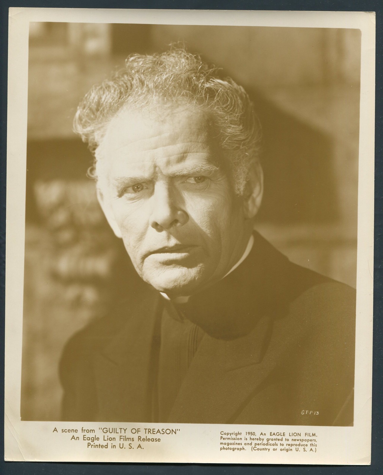 CHARLES BICKFORD in Guilty Of Treason '50 PRIEST LOOK