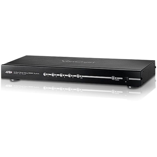 Aten VS482 4-Port Dual View HD Video Switch - 1920 x 1200 - WUXGA - 1080p