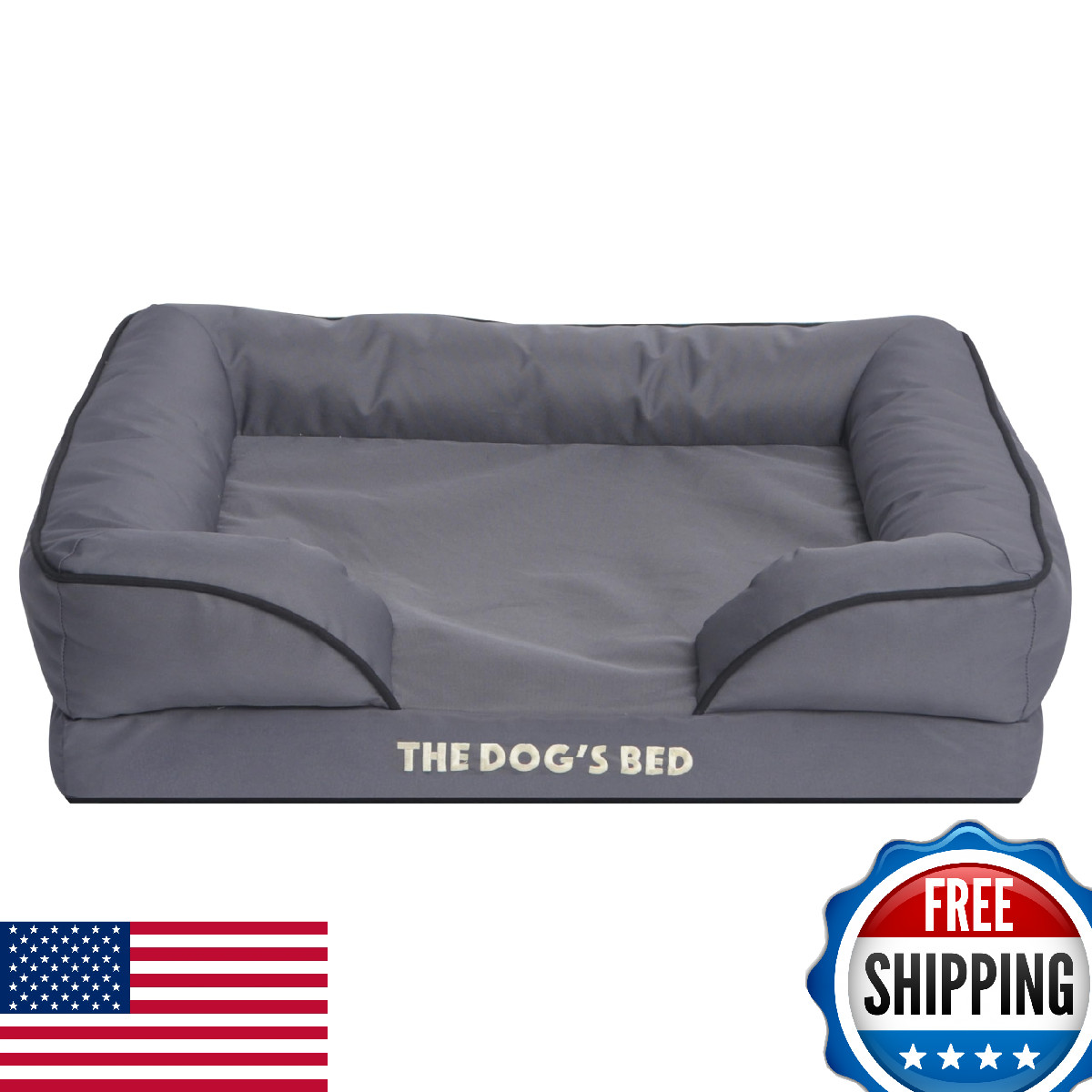 The Dog’s Bed Replacement Outer Cover & Bolster for Standard Foam Beds, Oxford