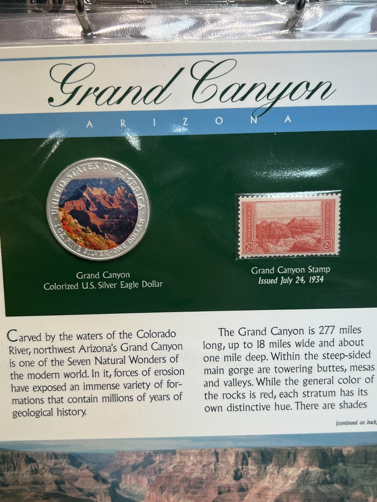 Postal Commemorative Society National Park Silver Eagles & Stamps DD180