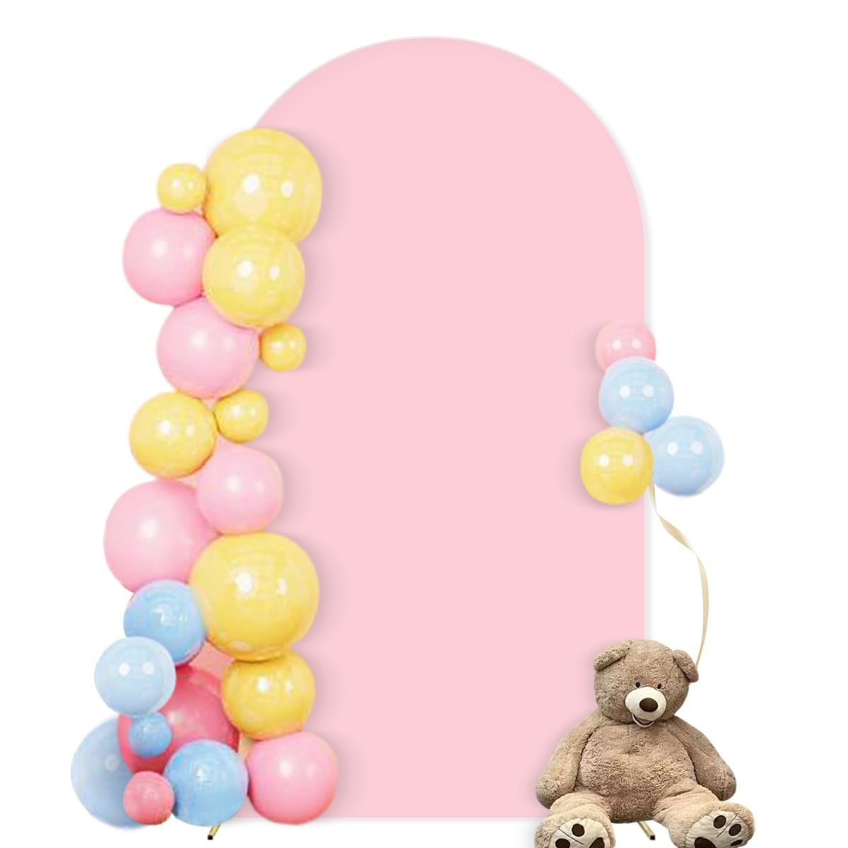 Pink Wedding Arch Backdrop Cover Spandex 6FT Fitted Stretchy Chiara Arches St...