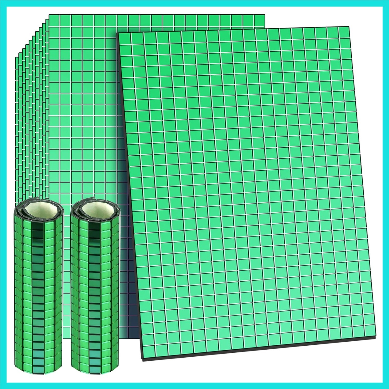 Self-Adhesive Disco Mirror Tiles Mosaic Tiles for DIY Craft Projects, 5 x 5 m...