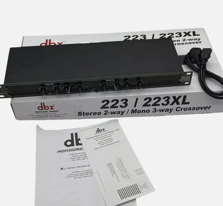 DBX 223XL Stereo 2-Way/Mono 3-Way Crossover Rack Mountable NEW US