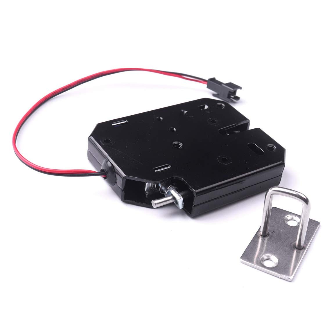 ATOPLEE Electronic Lock, 1pcs DC 12V 2A Carbon Steel 73X58X13mm, Black 