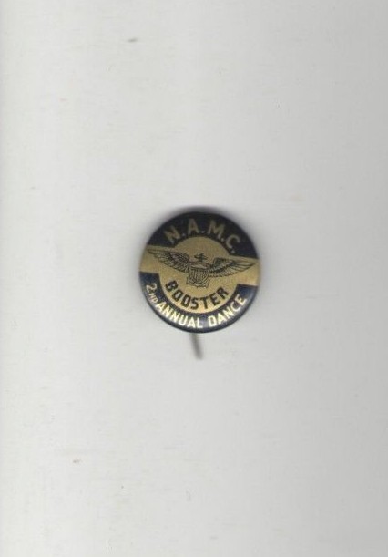 1940s pin WWII Homefront pinback N.A.M.C. AVIATION Pilot WINGS Graphic DANCE