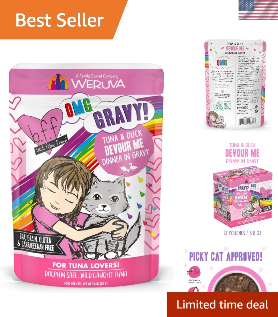 B.F.F. OMG - Best Feline Friend Oh My Gravy!, with Tuna & Duck in Gravy Cat F...