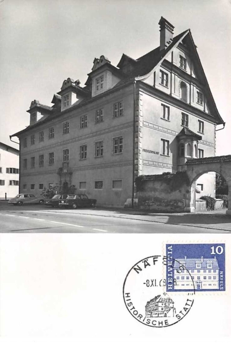1968 Maximum Card Switzerland 102847 Palais Freuler Cachet Nafels