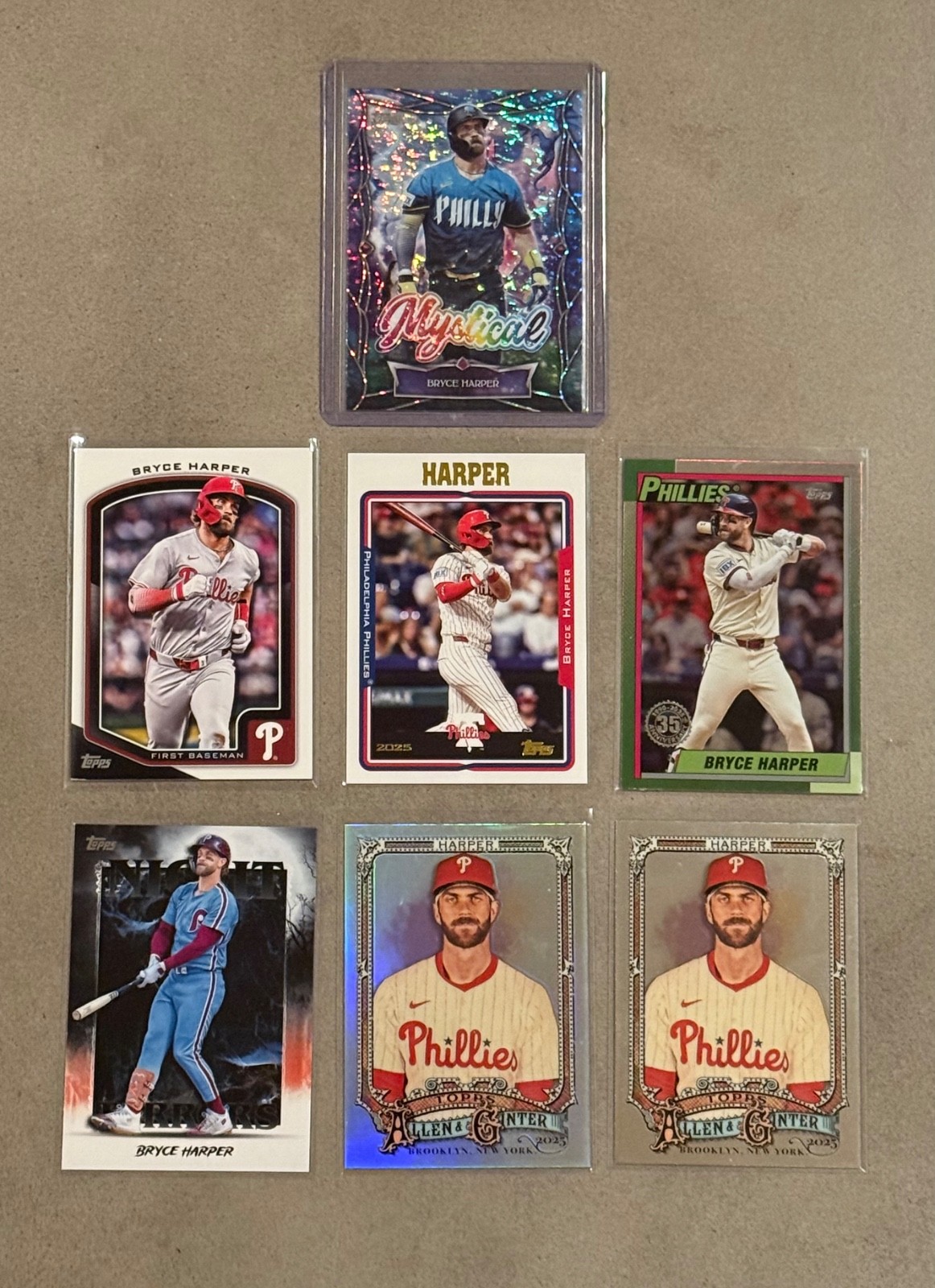 MLB BASEBALL 2025 TOPPS UPDATE BRYCE HARPER CARD LOT PHILADELPHIA PHILLIES 