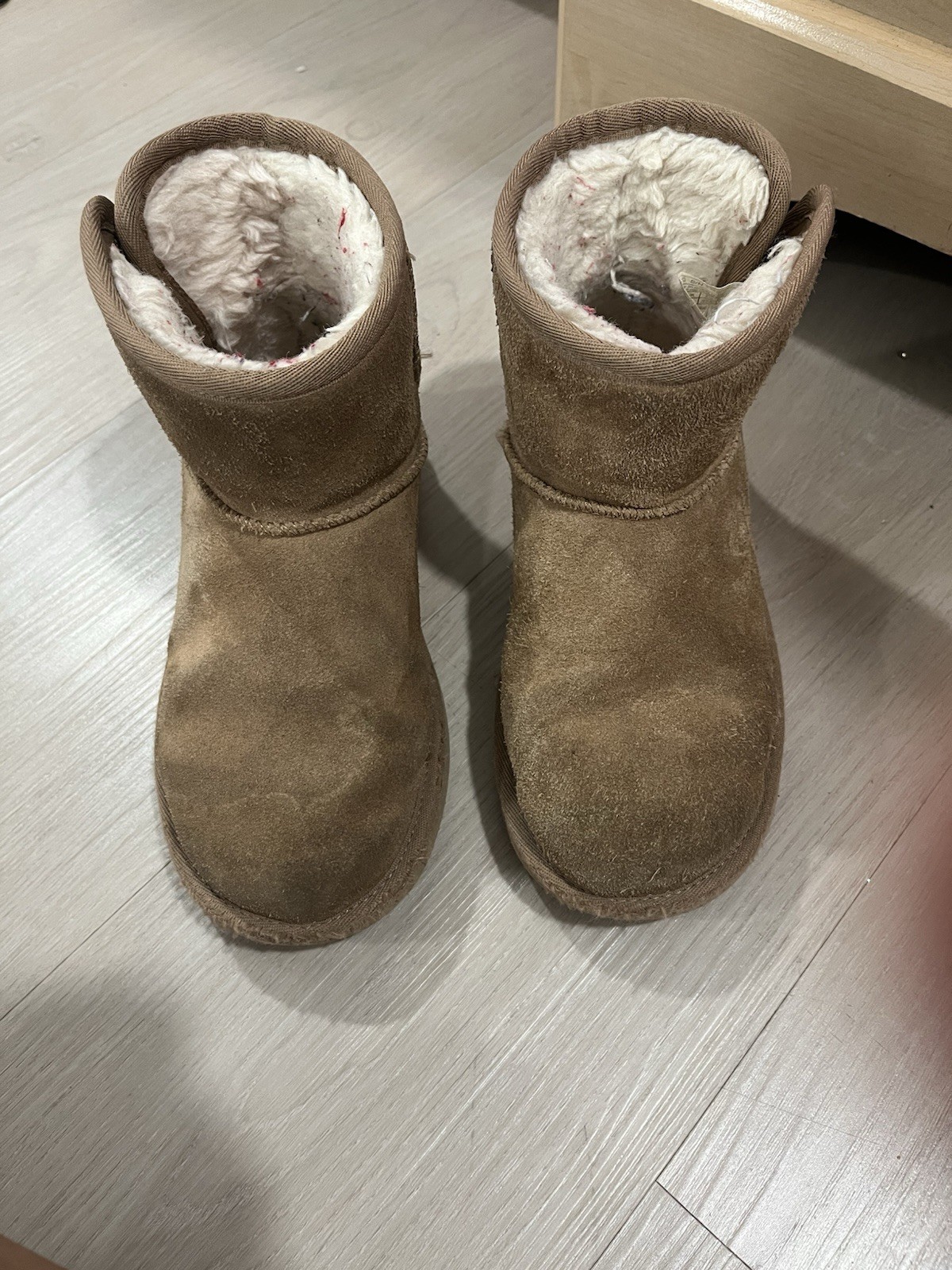 UGG Brown Suede Ankle Boots Unisex Kids Pull On