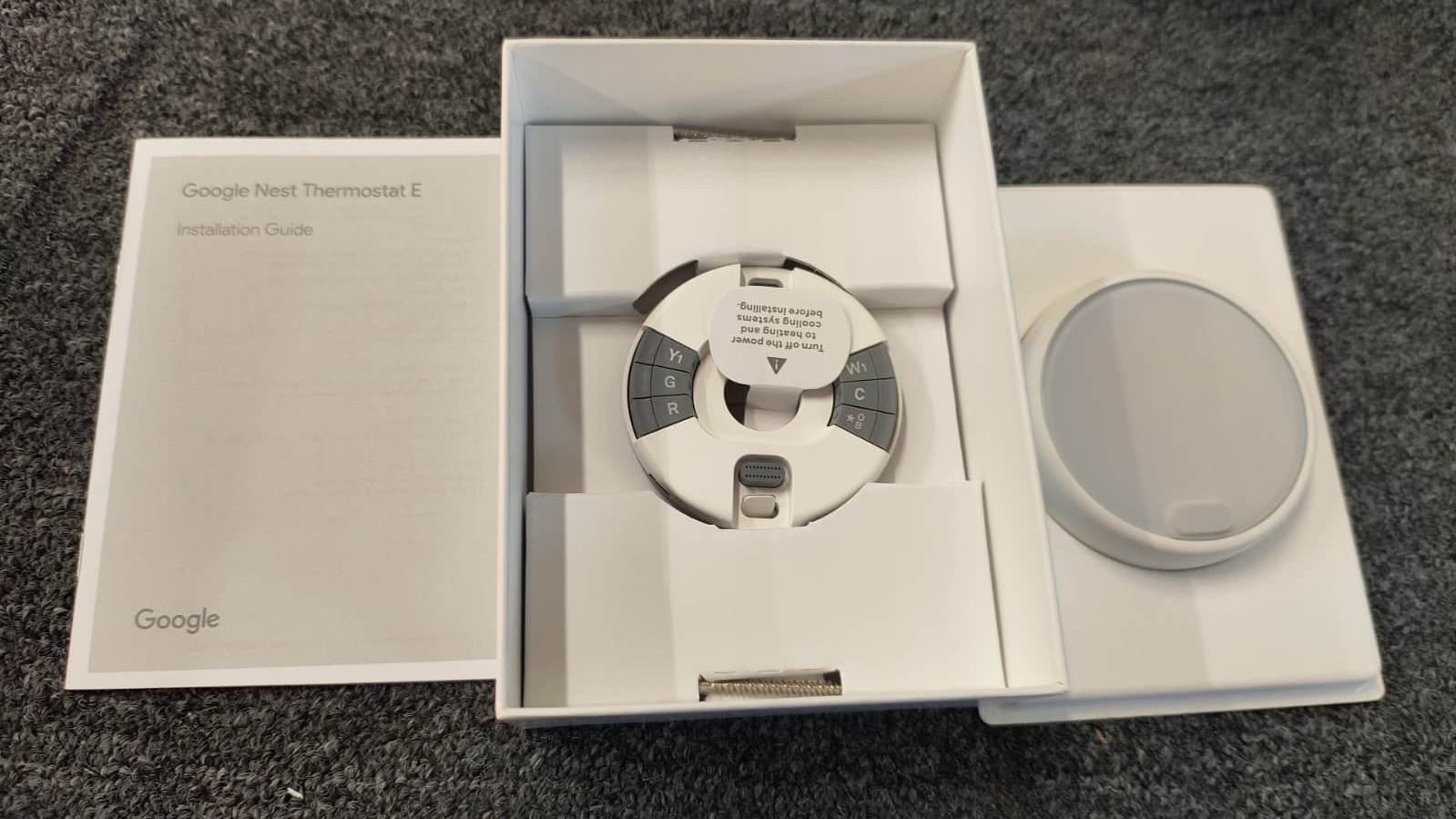 Google Nest Thermostat E Smart Thermostat White  A0063 - Used , A4