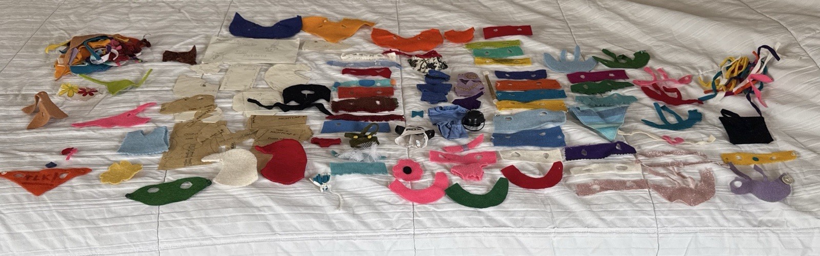 Troll Doll Clothes Handmade Patterns Skirts Dresses Majorette Police Scraps 60s