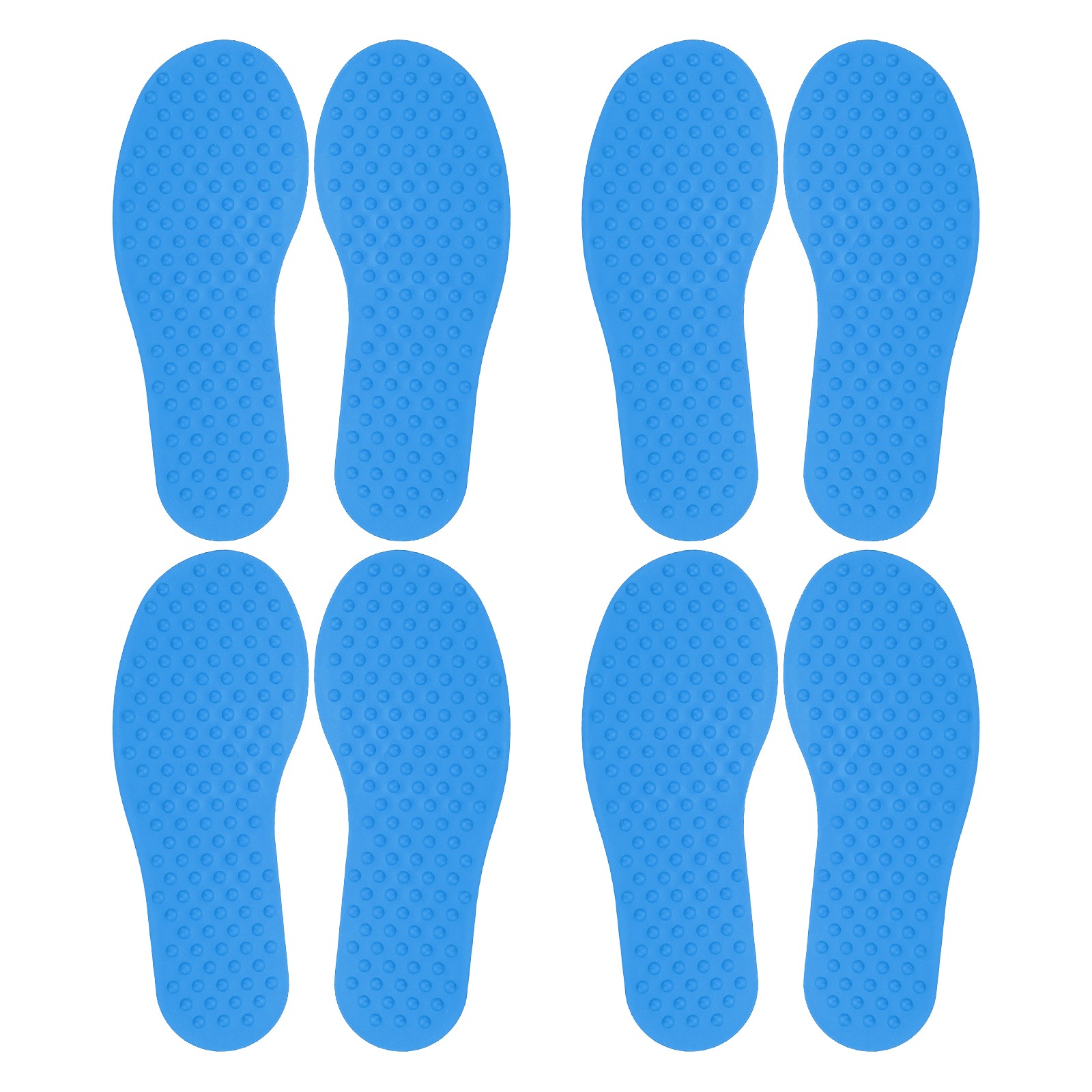 4 Pairs Feet Markers for Classroom Plastic Floor Foot Shaped Markers Blue