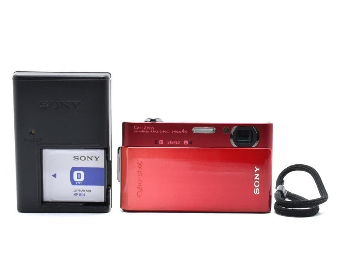 SONY Cyber-shot DSC-T900 Red Digital Camera Excellent Condition