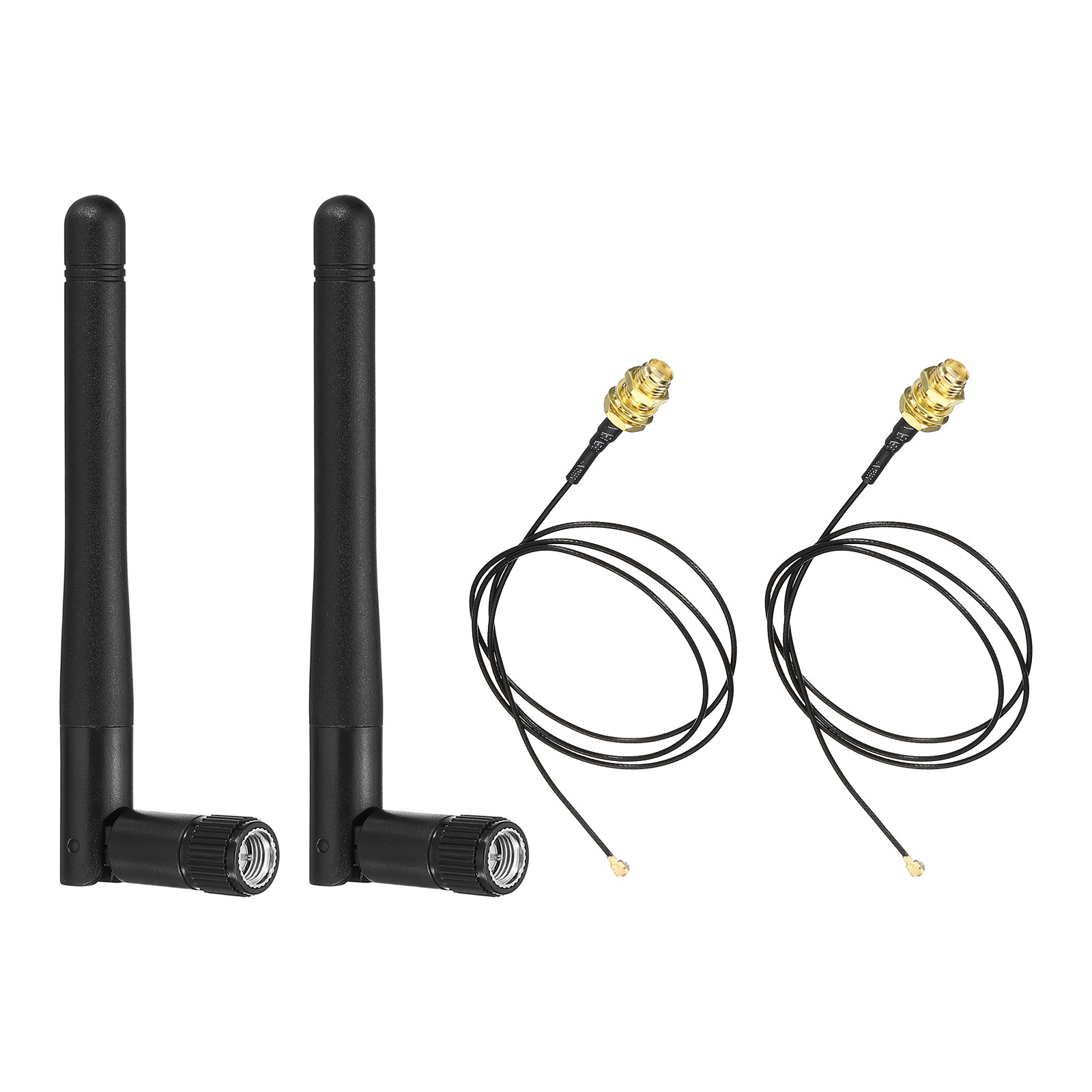 Network Antenna 2.4Ghz 3dBi 2Pcs 23.6" UFL to RP-SMA Female Pigtail Cable