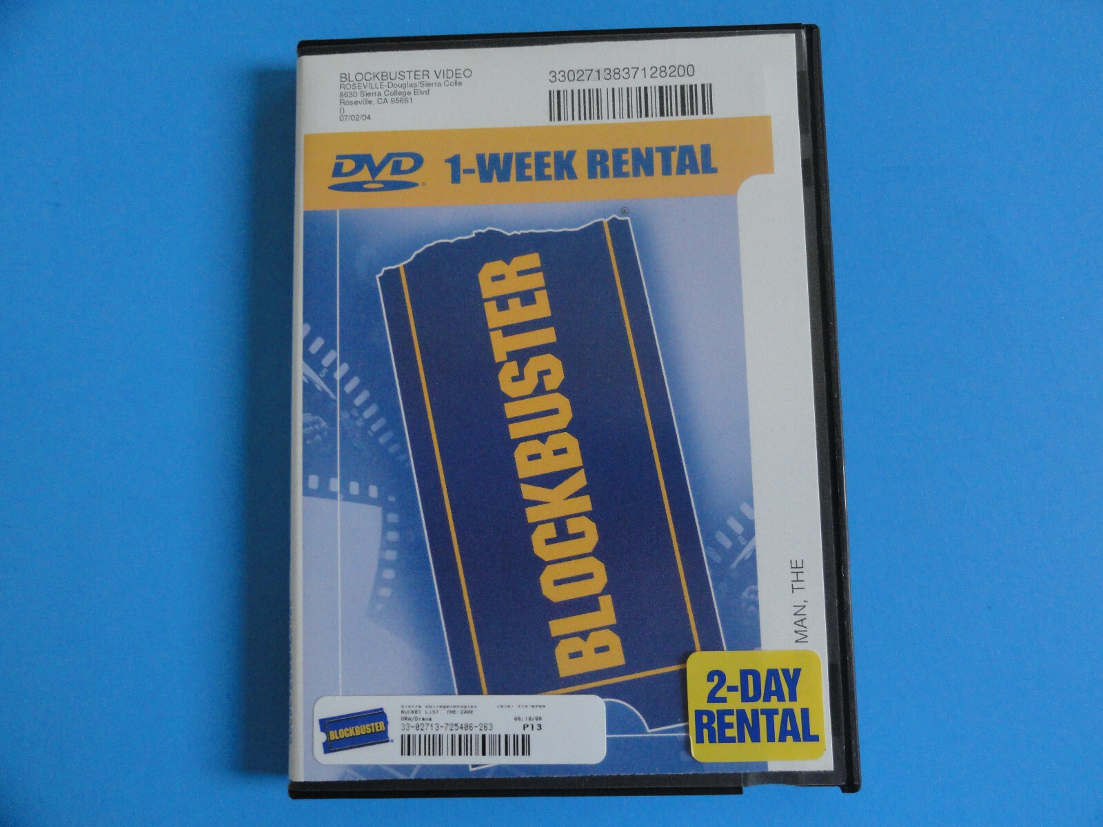 BLOCKBUSTER VIDEO STORE DVD RENTAL CASE - THE LAST MAN -NO MOVIE INCLUDED