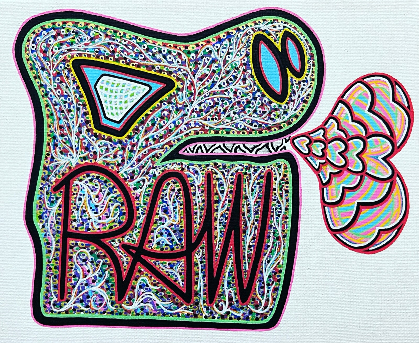 RAW HEAD #57 "Heart" 1of1 NFT, The RAW HEADs Collection by RabidArtWork.