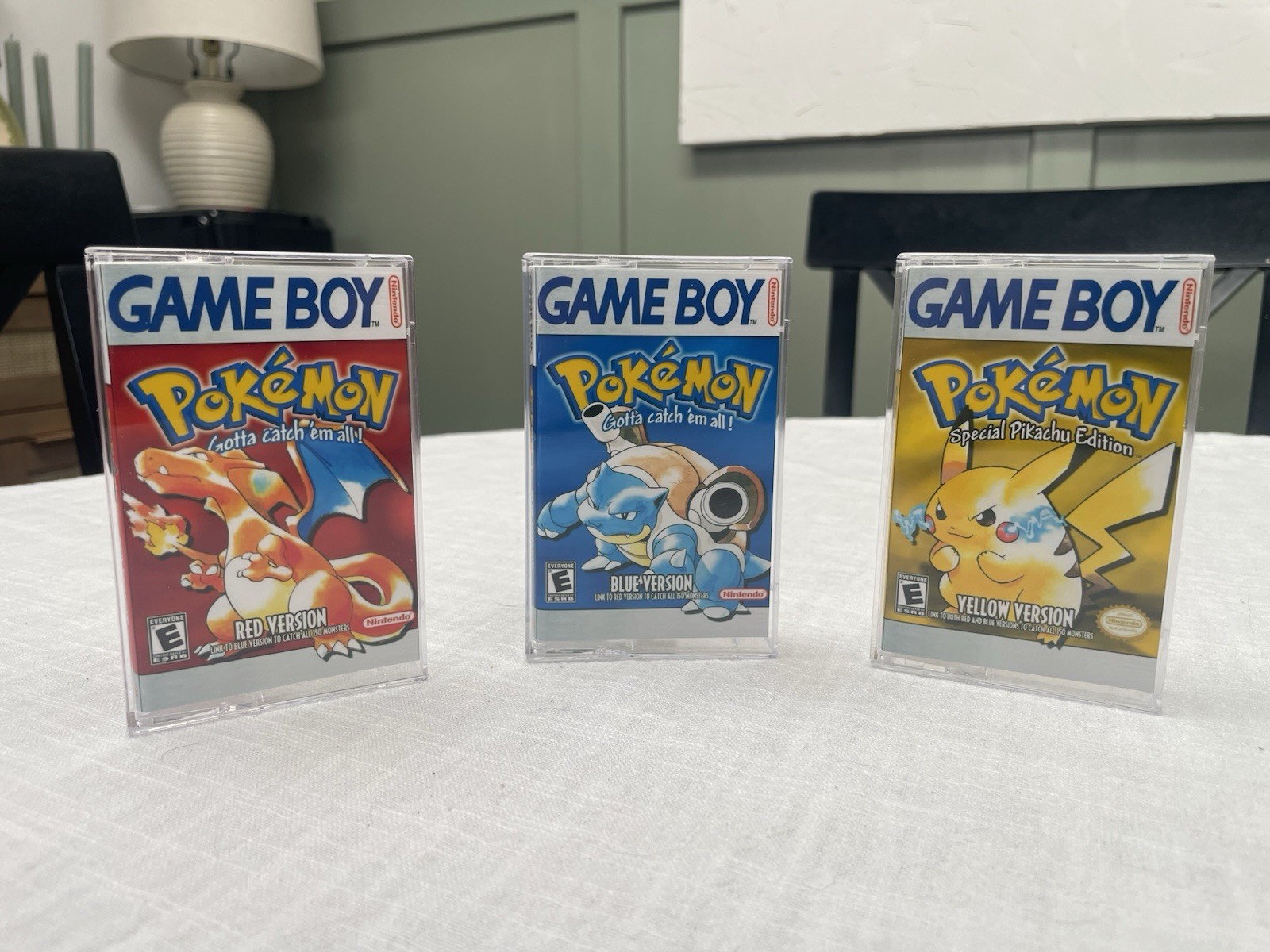 Pokemon Game Boy Game Cassette J-Cards - Generation 1 (Red, Blue, and Yellow)