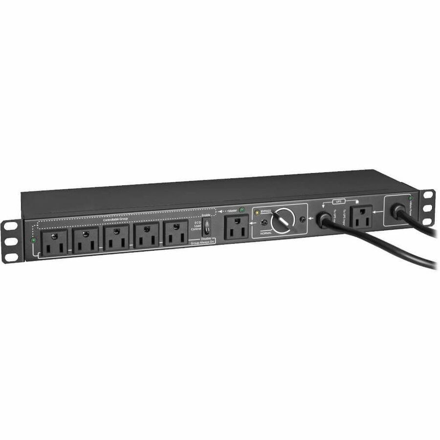 Tripp Lite PDU Hot Swap with Manual Bypass 15A 6 5-15R 2 5-15P Inputs PDUB151U