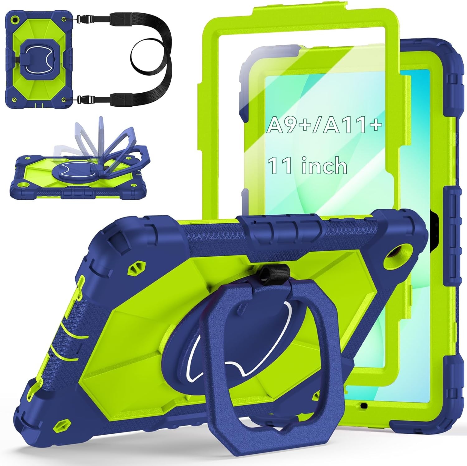 Case for Samsung Galaxy Tab A11+/A9+ Plus 11 Inch 2026/2024, Rugged with Stand