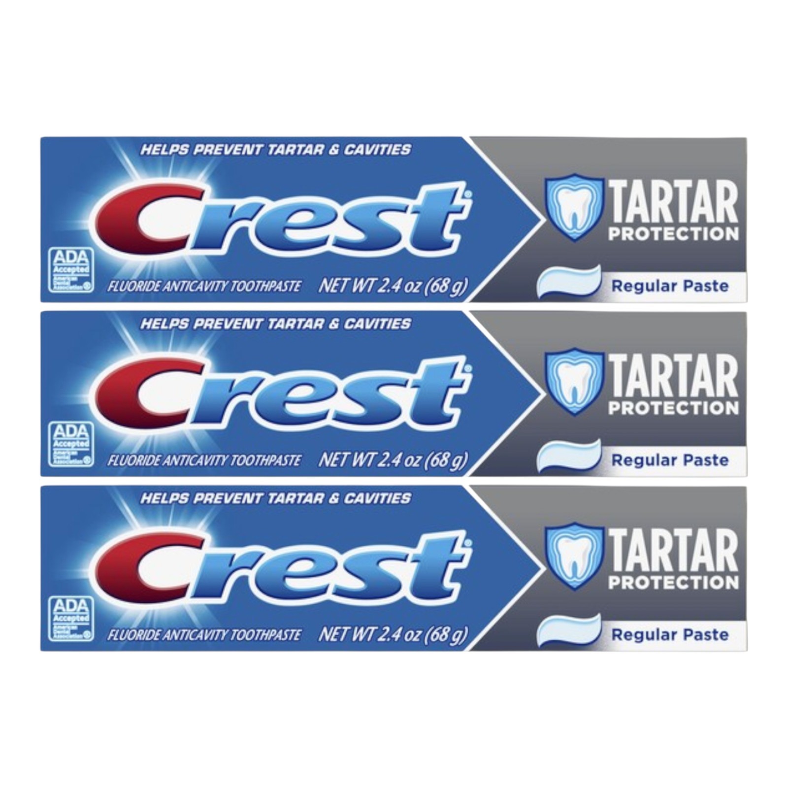 3 Pack Crest Tartar Protection Toothpaste, 2.9 oz. Tubes 