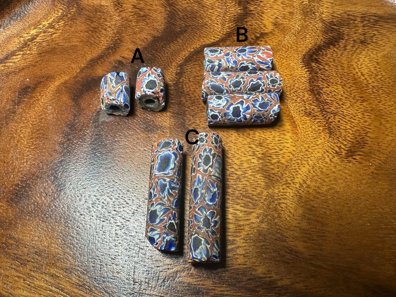 Antique Venetian Millefiori African Trade Beads Rare Handmade Glass Beads for J