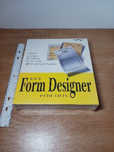 Key Form Designer For Dos Vintage Software Sealed New 1994 From Softkey