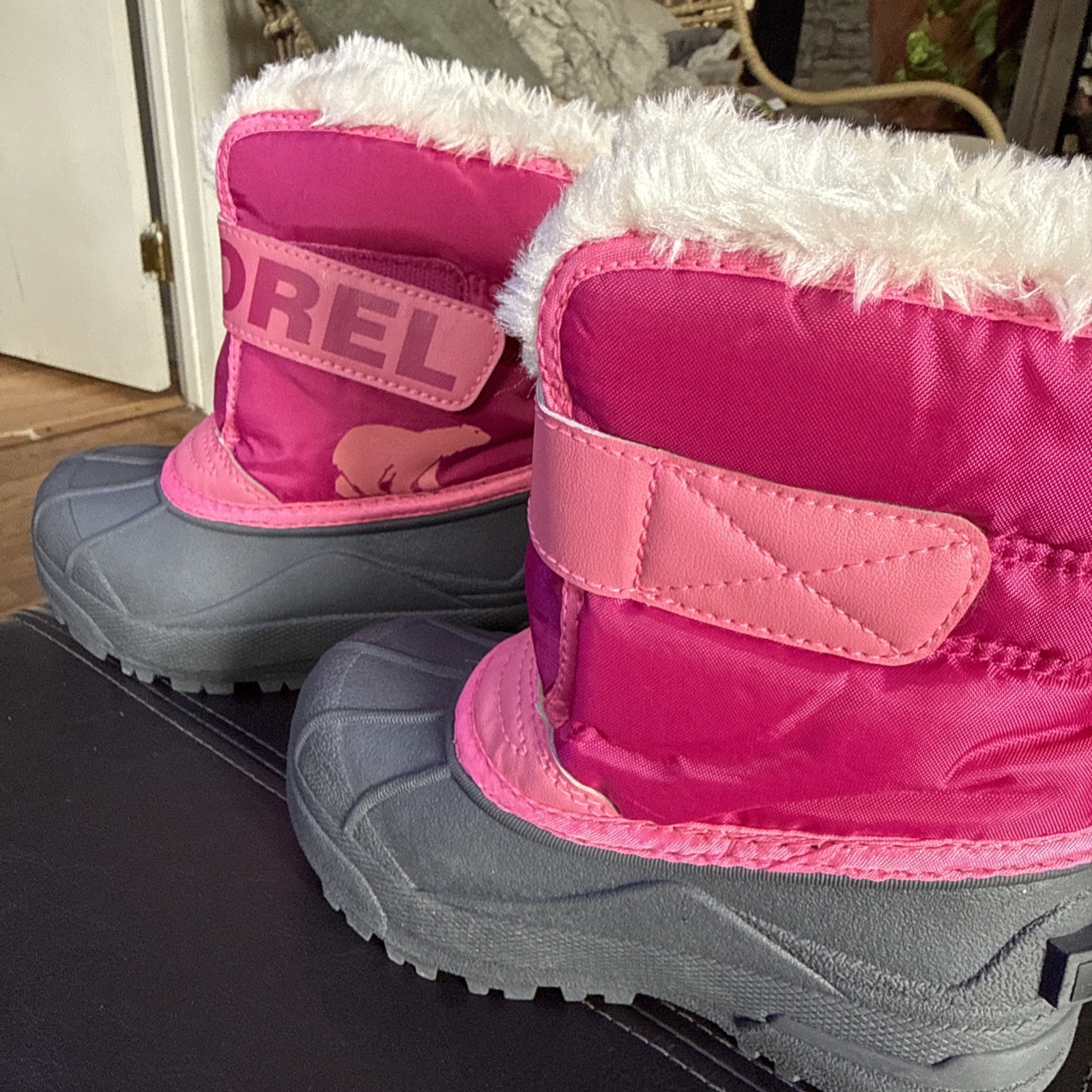 Sorel Snow Commander Kids Boots Size 10 Tropic Pink Deep Blush Insulated Winter