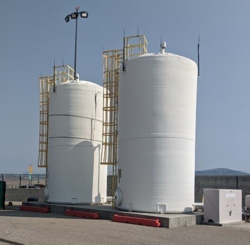 19,500 Gallon Vertical FRP Water Tank (2" insulation)