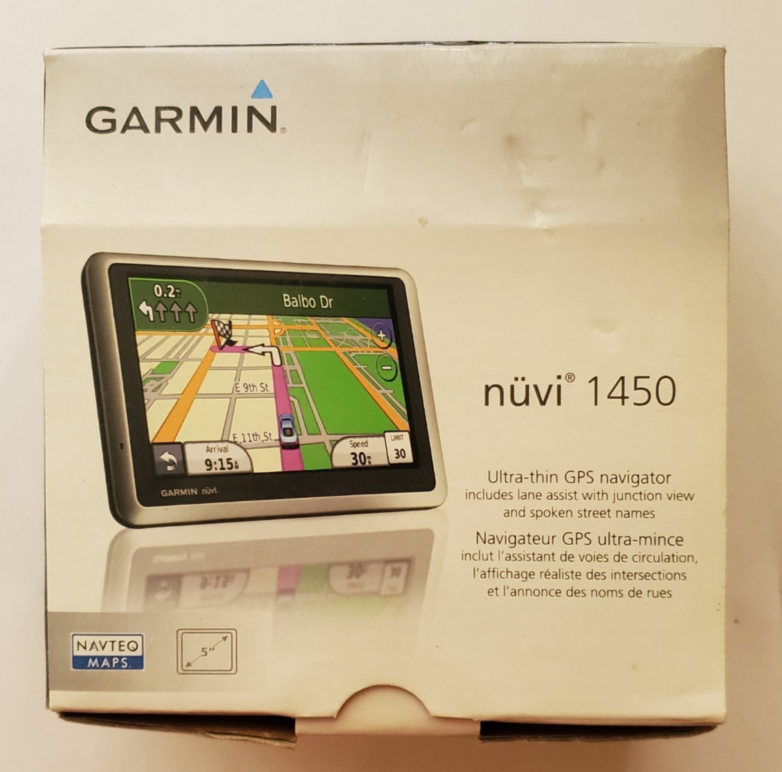 Garmin Nuvi 1450 GPS Navigation Unit, 5" Touchscreen, Livetime Maps, Tested