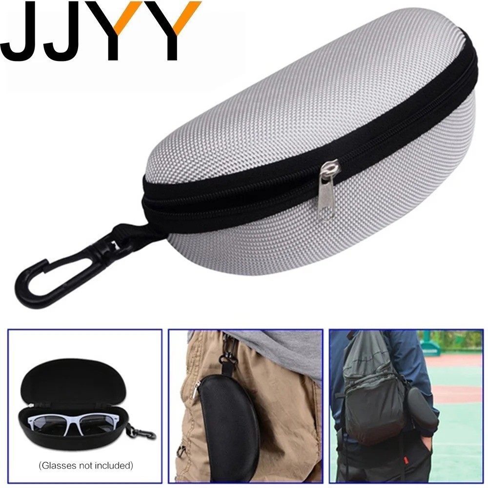 Portable Zipper Eye Glasses Sunglasses Hard Case Box Protector Large Hold Gift.