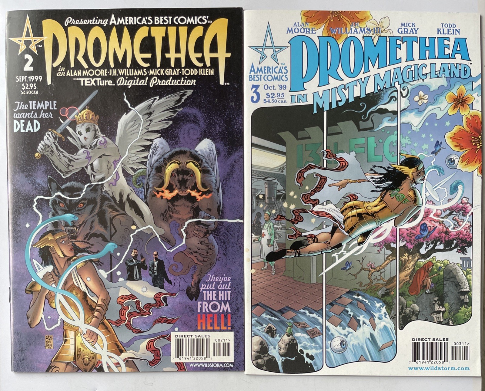 Promethea #2 #3 • Alan Moore! J. H. Williams! (Americas Best Comics 1999)