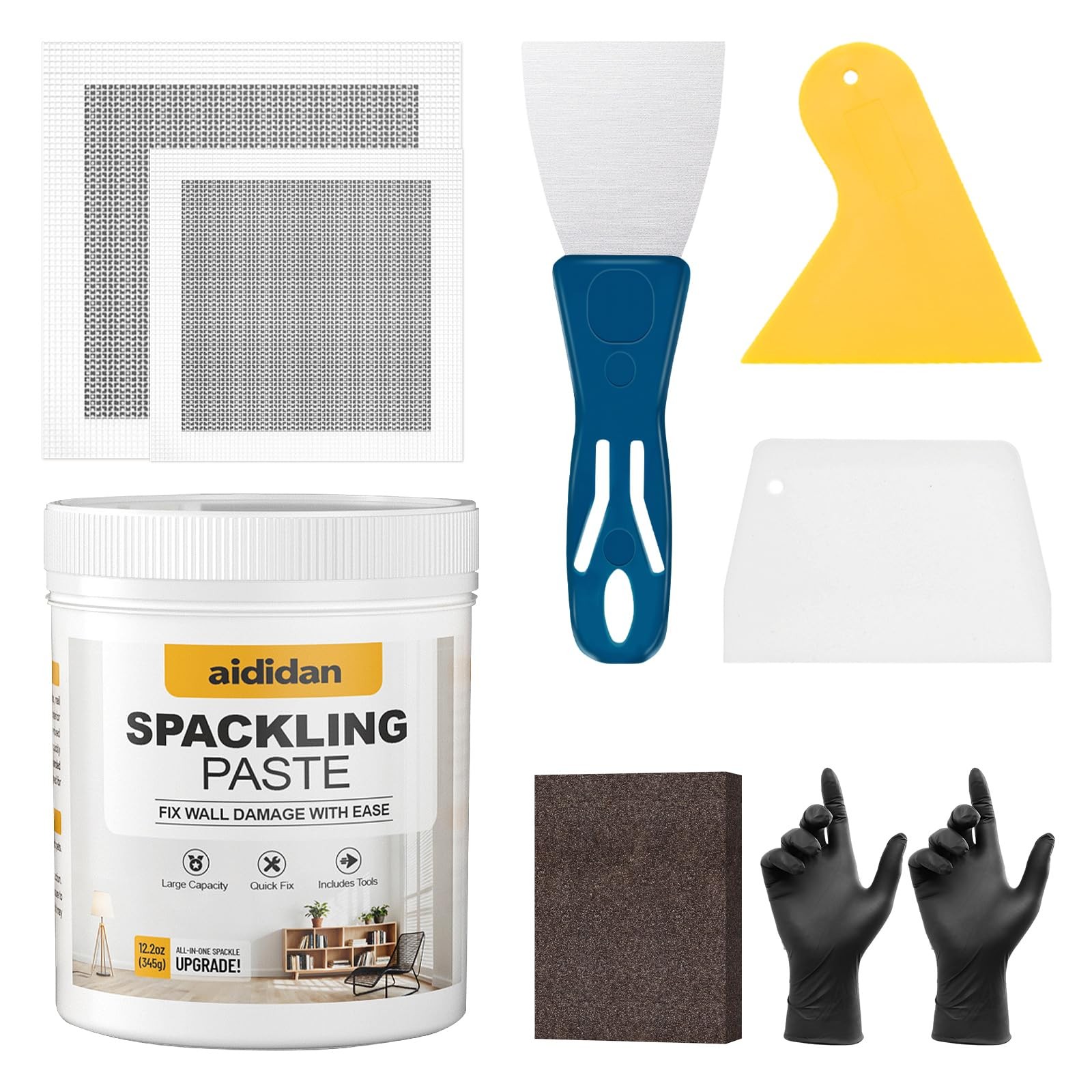 12.2oz Drywall Hole Repair Kit, A One-Stop Solution for Your Wall Problems (W...