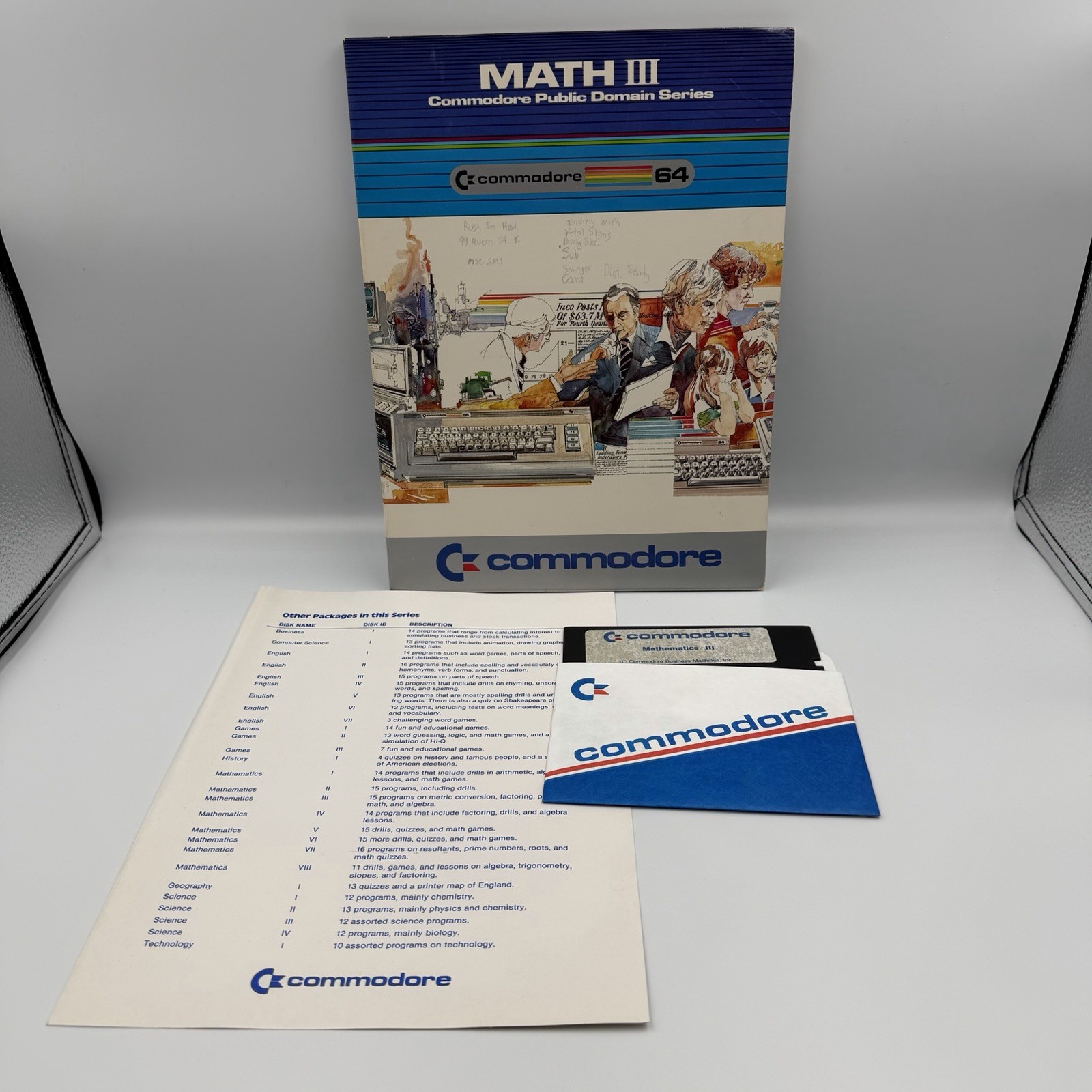Commodore 64 Math III 3 - Public Domain Series on 5.25 Disk W/Instructions