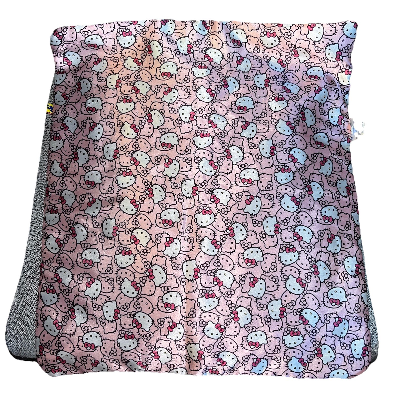 Vintage Build A Bear Hello Kitty Blanket Satin Reversible Quilt Sanrio Bedding