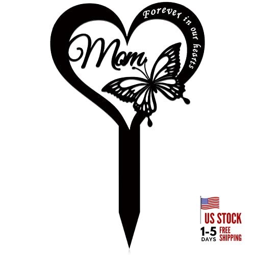  Cemetery Decorations for Graves Metal Grave Marker Memorial Garden Stake Mom